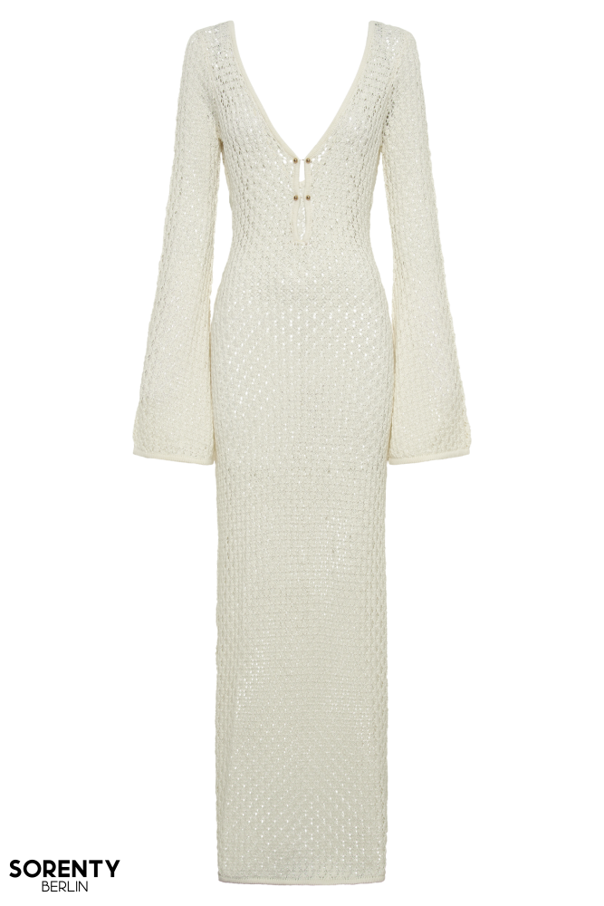 Hilan™ - Wit lang gebreid kleed